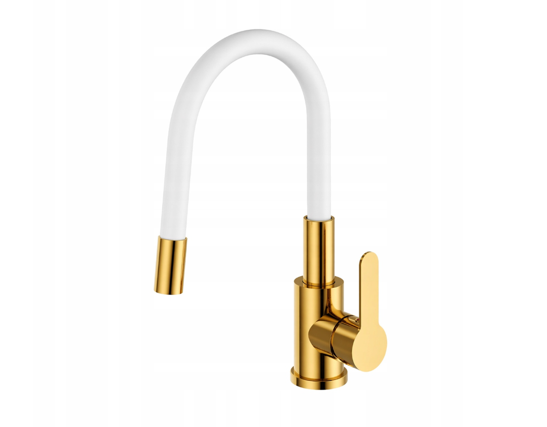 Flex 2000 white/gold kitchen faucet
