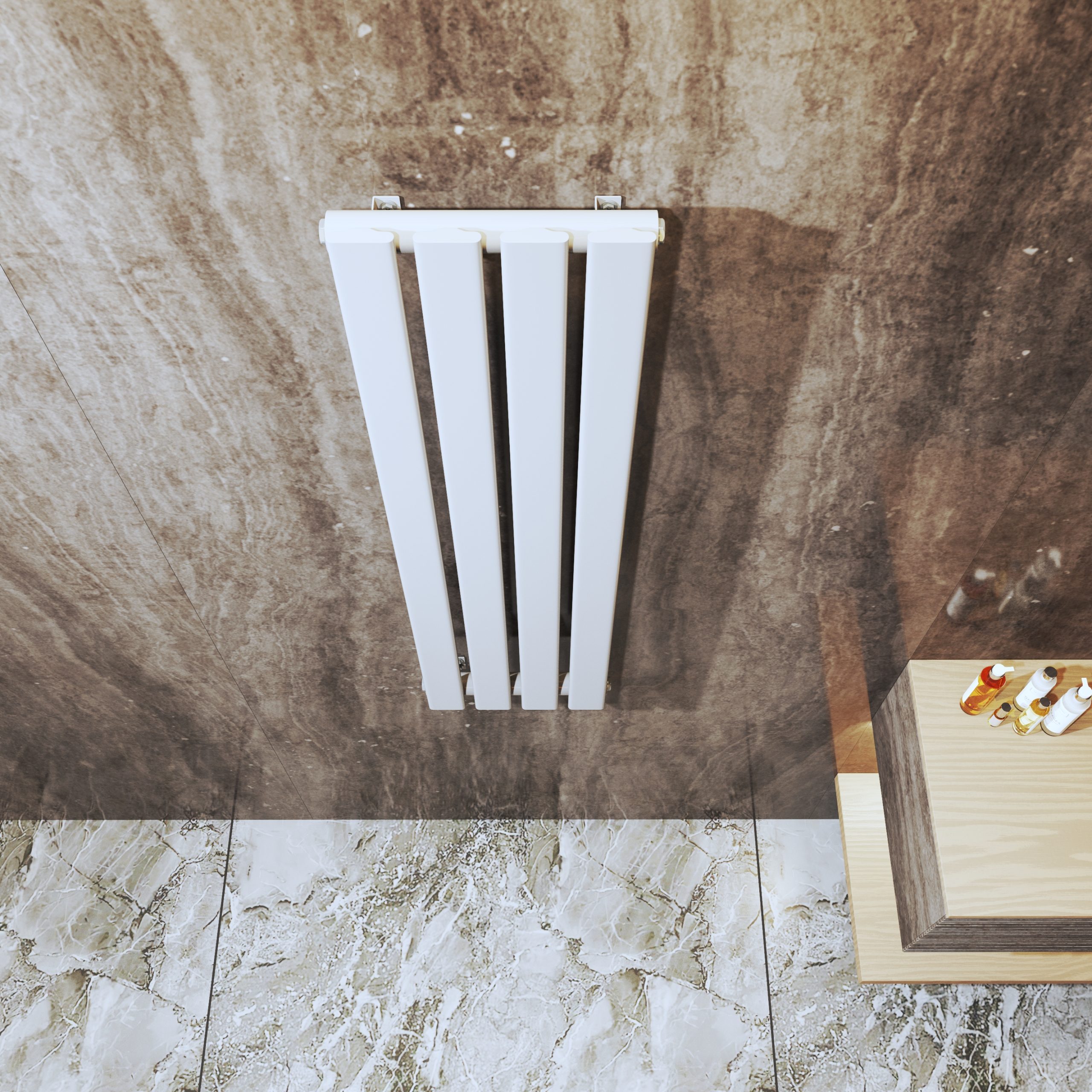 VERTICAL 1100x296 WHITE BATHROOM HEATER - Image 3