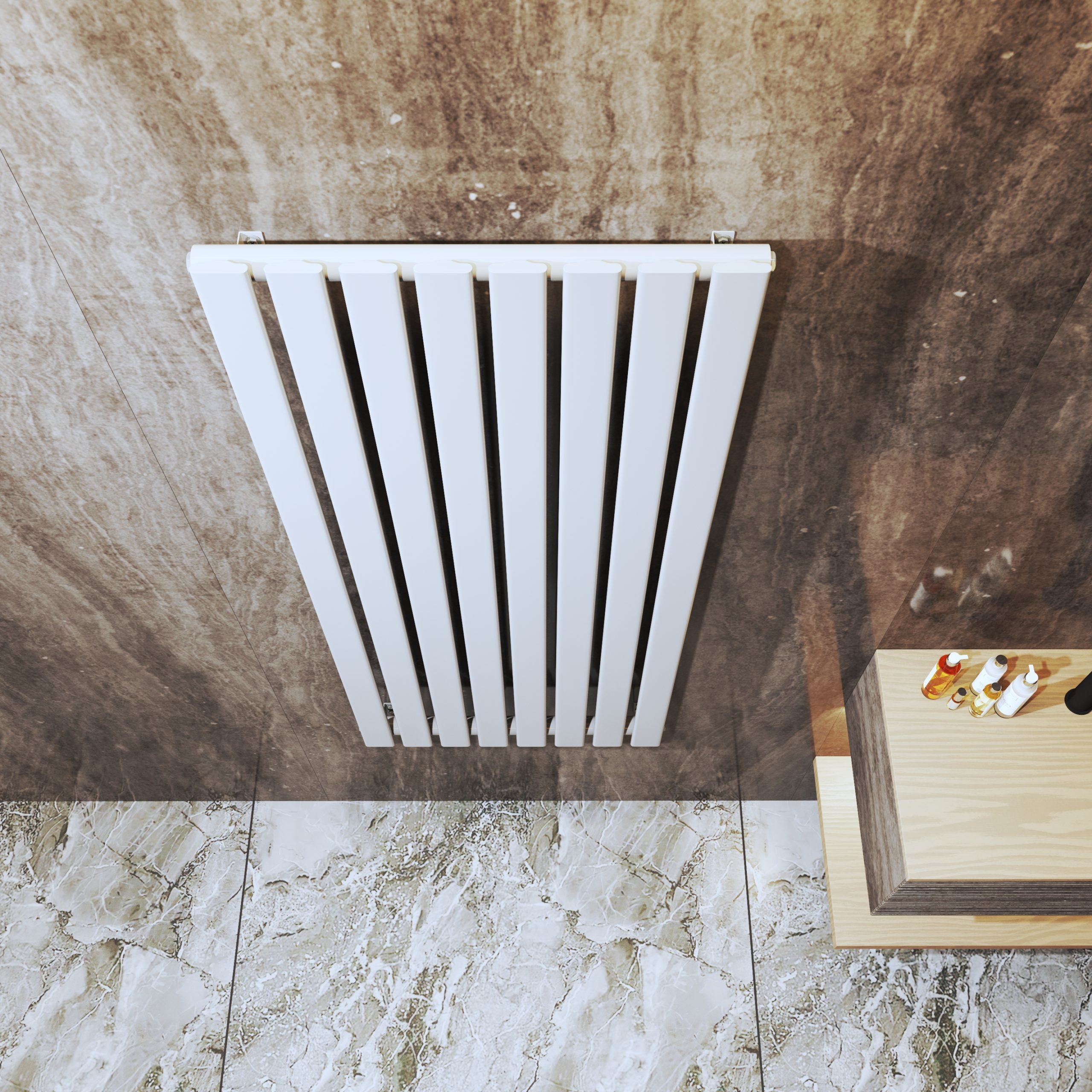 VERTICAL 1400x600 WHITE BATHROOM HEATER - Image 3